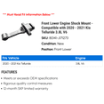thumbnail image 2 of Front Lower Engine Shock Mount - Compatible with 2020 - 2021 Kia Telluride 3.8L V6, 2 of 2