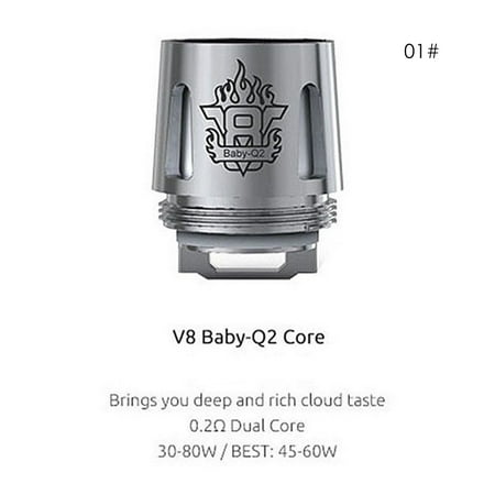 Authentic Coil Head Baby Q2 0.4ohm Beast Replacement for TFV8, 5PCS (Best Coil For Tfv8 Baby)