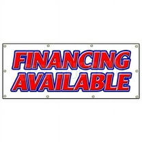 SignMission  36 x 96 in. Financing Available Banner Sign - Easy Credit We Finance Here Pay Here