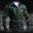 thumbnail image 1 of Camisa de hombre de moda para exteriores, informal, de calle, para uso diario, otoño e invierno, manga larga, estampado 3D, patrón clásico, cómoda, 1 of 6