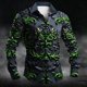 thumbnail image 1 of Camisa de hombre de moda para exteriores, informal, de calle, para uso diario, otoño e invierno, manga larga, estampado 3D, patrón clásico, cómoda, 1 of 6