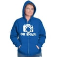 thumbnail image 4 of Oh Snap Shot Photography Photographer Unisex Plus Size Zip Hoodie Brisco Brands 4X, 4 of 6