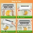 thumbnail image 5 of Food Vacuum Sealer Machine with 20 Bags, 75KPA Strong Suction, Dry/Wet Modes, Digital Timer, Compact & Easy to Use, Extends Freshness for Meat, Vegetables, Snacks, Home Kitchen Use, 5 of 7