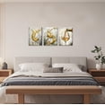 thumbnail image 4 of ZHONGYUTONG 3 Piece Wine Wall Art for Kitchen Gold Wine Pictures Dining Room Canvas Print Modern Artwork for Pub Bar Decor Framed (11.00" x 14.00" x 3PCS), 4 of 5