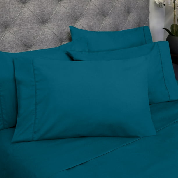 1500 Thread Count 6 Piece Sheet Set Egyptian Soft Deep Pocket King Teal