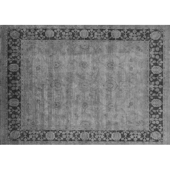 Ahgly Company Indoor Rectangle Oriental Gray Industrial Area Rugs, 5' x 7'