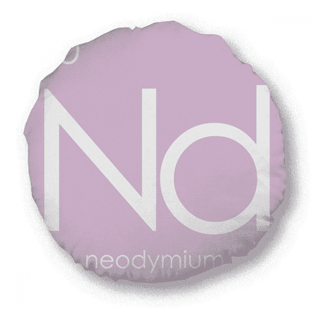 Chestry Elements Period Table Lanthanide Neodyum Nd Round Throw Pillow Home Decoration Cushion