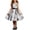 White, variant on Girls Halloween Print Sleeveless A-Line Ruffle Hem Sundress Performance Clothing Dress