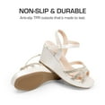 thumbnail image 3 of BURUDANI Girls Wedge Sandals Flatform Open Toe Platform Summer Sandals with Flower for Wedding Party Little Kid/Big Kid, 3 of 6