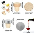 thumbnail image 3 of 30 tapones de corcho para botellas de vino en forma de T, tapones de vino de degustación, tapones de corcho reutilizables de repuesto para botellas de cerveza de vidrio, 3 of 3