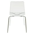 thumbnail image 6 of LeisureMod Ralph Mid-Century Dining Chair with Chrome Base in Clear, Set of 2, 6 of 10