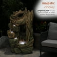 thumbnail image 4 of Alpine Corporation 55" Tall Outdoor Natural Cascading Waterfall Fountain with LED Lights, 4 of 12