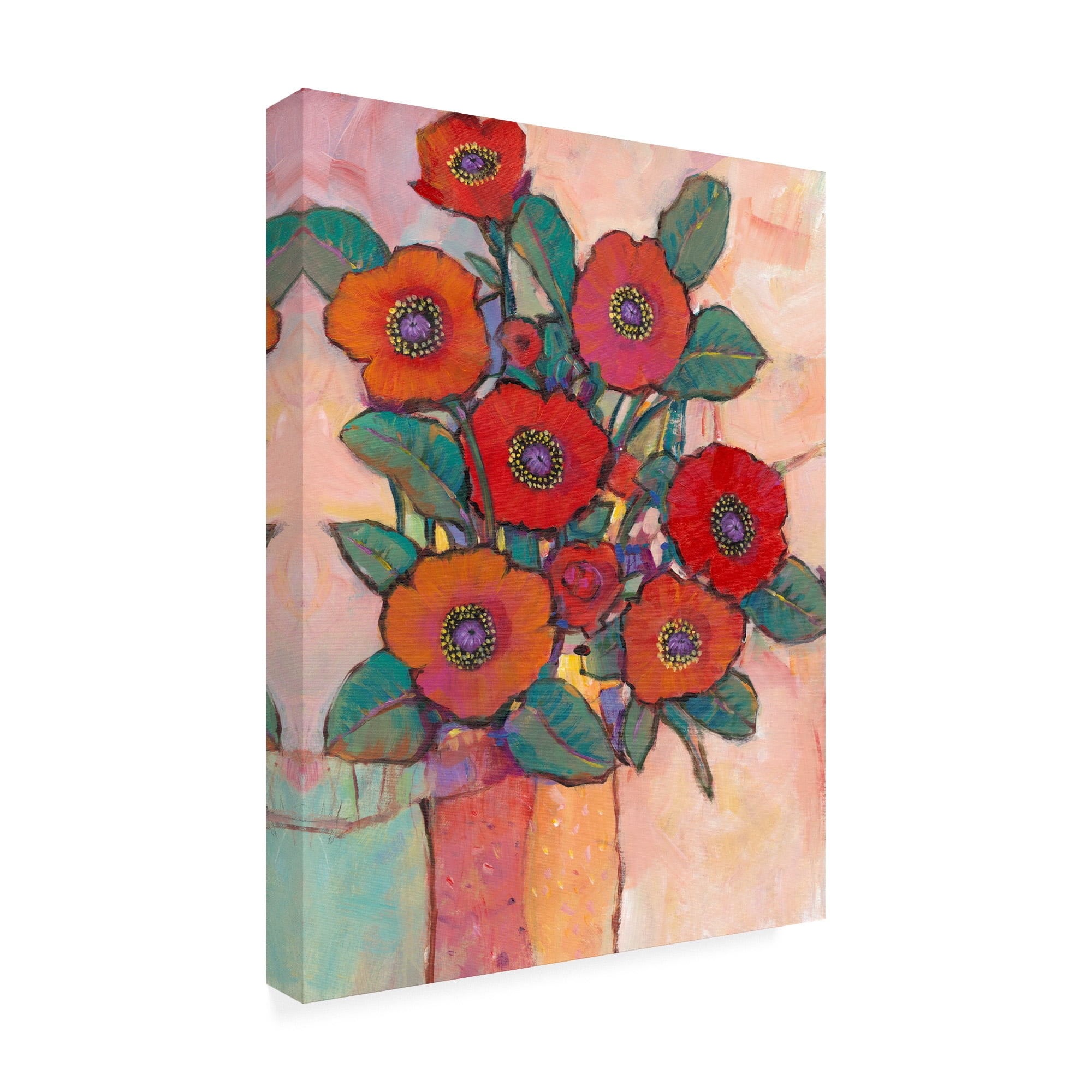 Trademark Fine Art 'Poppies in a Vase I' Canvas Art by Tim O'Toole