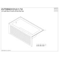 thumbnail image 4 of Kingston Brass KVTDE603121L7 60-Inch Acrylic Rectangular 3-Wall Alcove Tub Combo with Tub Door (Left Hand Drain) in White/Brushed Brass, 4 of 9