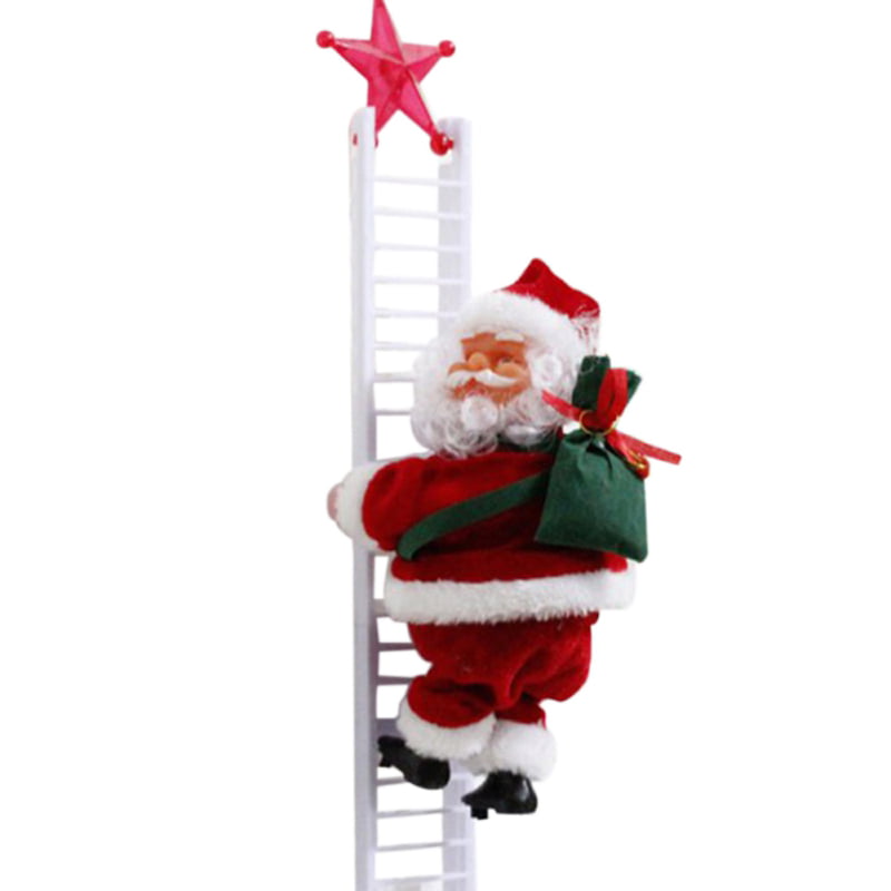 Details about   Animated & Musical Jingle Bells Santa Claus Climbing Ladder Christmas Decoration 