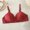 Red RD40, variant on Women’s Bra Women‘s Underwear Gathered No Underwire Bras Solid Color Fashion Thin Brassiere Loose Everyday Wear Beige 42
