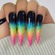 thumbnail image 1 of Uñas postizas adhesivas plalely largas con degradado y adorno 3D, 24 piezas, 1 of 8