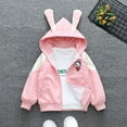thumbnail image 2 of Gpaecead Toddler Boys Girls Windbreaker Casual Outerwear Kids Zip Hooded Jacket Baby Cute Coat Pink, 2 of 6