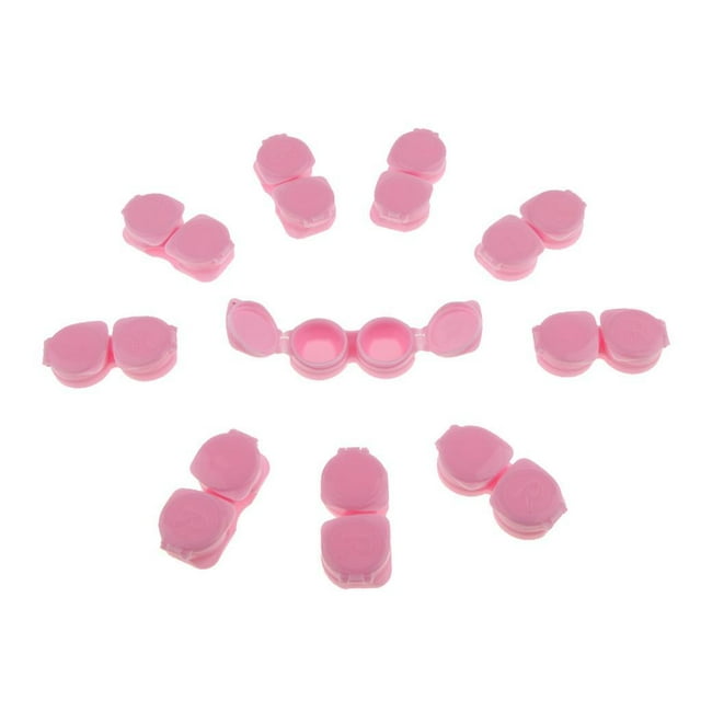 Estuche para lentes de contacto Sonducket 10 piezas Kit de viaje Rosa