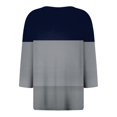 thumbnail image 5 of Towmus Womens Tops Button Down Shirts 3/4 Sleeve V Neck Cotton Women's Casual T-Shirts Cute Tunic Tops Basic Tees Blouses Loose Fit Pullover Shirt, 5 of 5