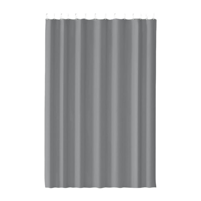 Polyester Shower Curtain Liner for Bathroom - Machine Washable Hotel Quality Reusable Bath Curtain with Hooks Water- and Durable