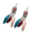 thumbnail image 2 of Pendientes bohemios colgante largo Qarigey 1 par diseño clásico ligero color mezclado, 2 of 6