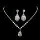 thumbnail image 2 of Cristal Set Collar Pendiente Gota Mujeres Joyería Agua Set Joyería Collares de boda Colgantes, 2 of 8
