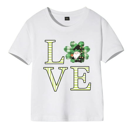 

Toddler Girls Boys Irish Festival Summer Short Sleeve Letter Printed T-Shirt Tops For Children Clothes Soft Comfort Child Dailywear