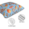 thumbnail image 4 of Throw Pillow Covers, Conch Shell Print Soft Square Pillow Cases with Invisible Zipper for Couch Bed Sofa, Farmhouse Fall Home Decor 16"x16", 4 of 7