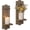 Light Brown, variant on Sziqiqi Set of 2 Brown Wooden Wall Candle Sconces - Gothic Distressed Candle Holders Shelf for Pillar Candles & Tealights, French Country Wall Decor (15.75x5.1in)