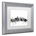 thumbnail image 3 of Trademark Fine Art "Boston MA Skyline B&W" Canvas Art by Michael Tompsett, White Matte, Silver Frame, 3 of 4