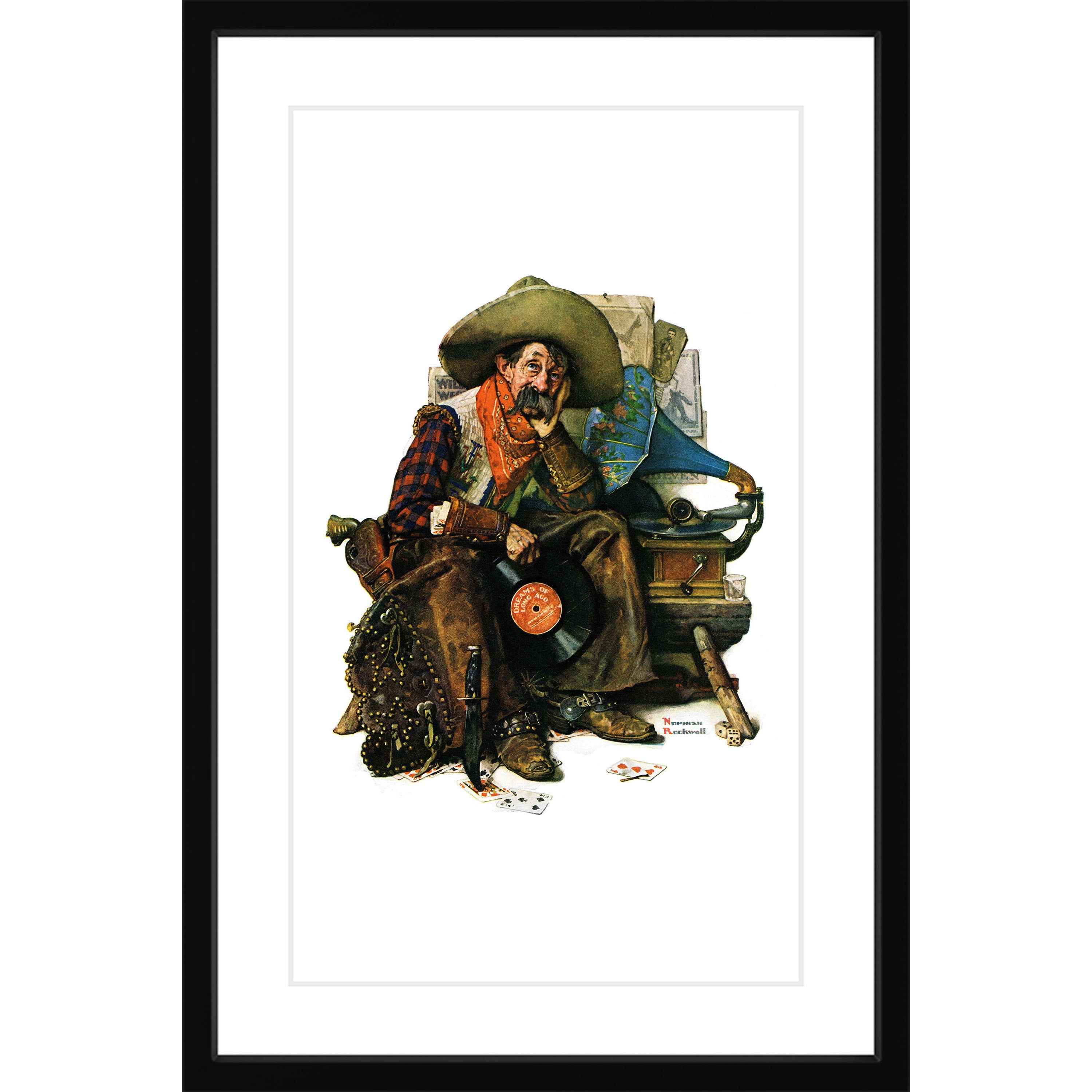 Marmont Hill 'Dreams Of Long Ago' by Norman Rockwell Framed Painting Print