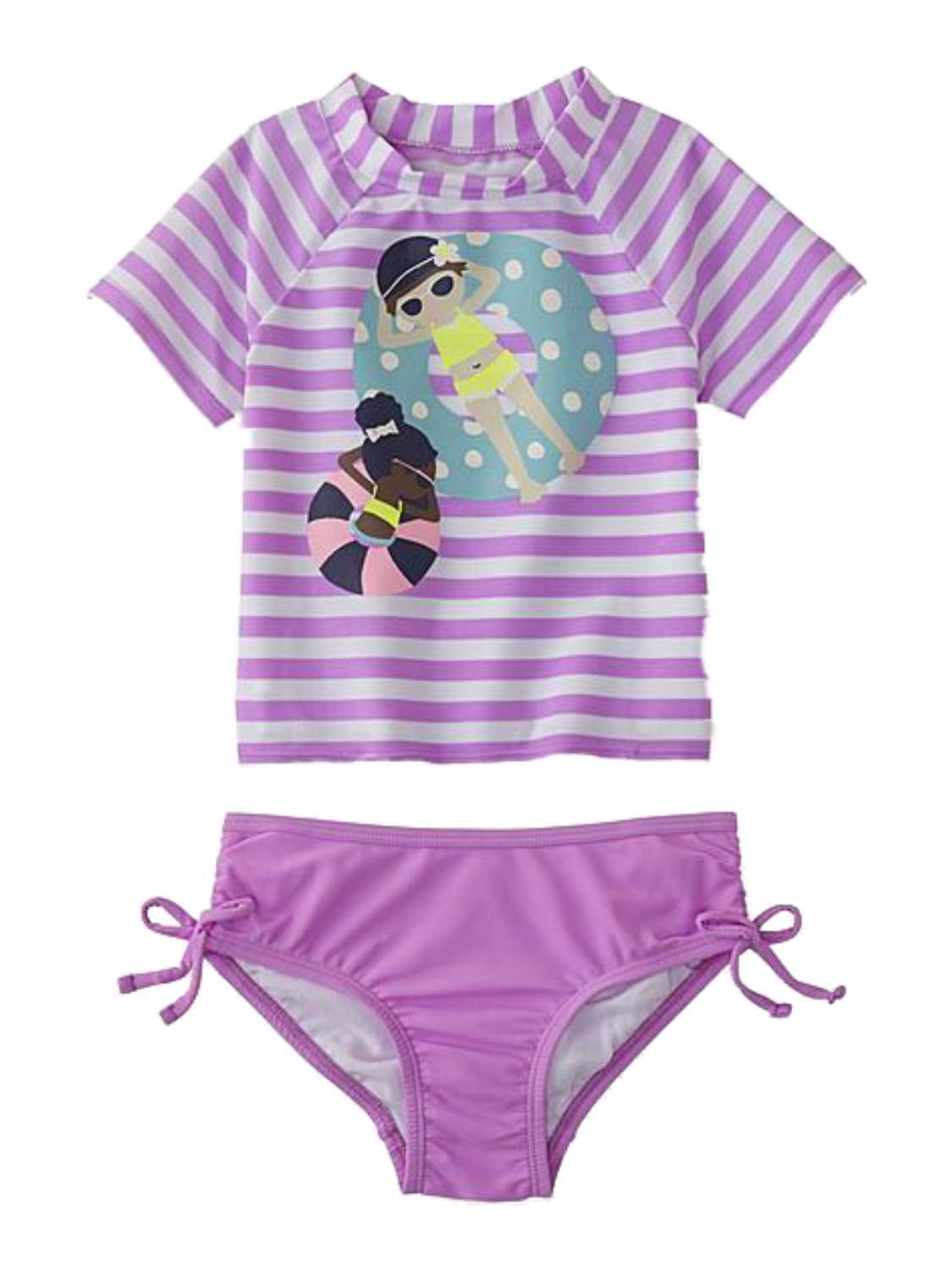 Joe Boxer Toddler Girl Two Piece Swimsuit Sizes 12M or18M or 24M or 2T NWT 
