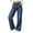 #Dark Blue 1, variant on Vynhevius Women's Denim Jeans Solid Straight Leg Multi Pockets Elastic Waist Long Trousers