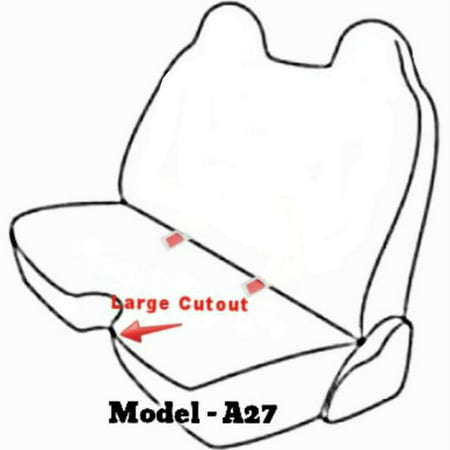 A27 Toyota Pickup 1989 - 1995 Front Solid Bench Premium 10mm Thick Seat Covers Molded Headrest Large Notched Cushion Custom Made for Exact Fit Charcoal, Dark