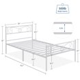 thumbnail image 2 of Twin Bed Frame-Classic Metal Platform Bed Frame,Mattress Foundation with Steel Slat Support,Under Foundation Storage,No Box Spring Needed, Easy Assembly, Twin Size, 2 of 8