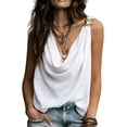 thumbnail image 3 of WHEANG Womens Tank Tops 2026 Summer New Deep V Neck Sleeveless Tank Tops for Women Metallic Hardware Decor Slim Fit Cami Blouse Casual Going Out Y2K Vest Women Tops Trendy Size L White, 3 of 3
