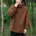 thumbnail image 6 of M-5X Big & Tall Jackets for Men Long Sleeve Plus Size Raincoats Mens Casual Solid Zip Up Breathable Hiking Jacket with Zipper Pockets and Hoodies, 6 of 8