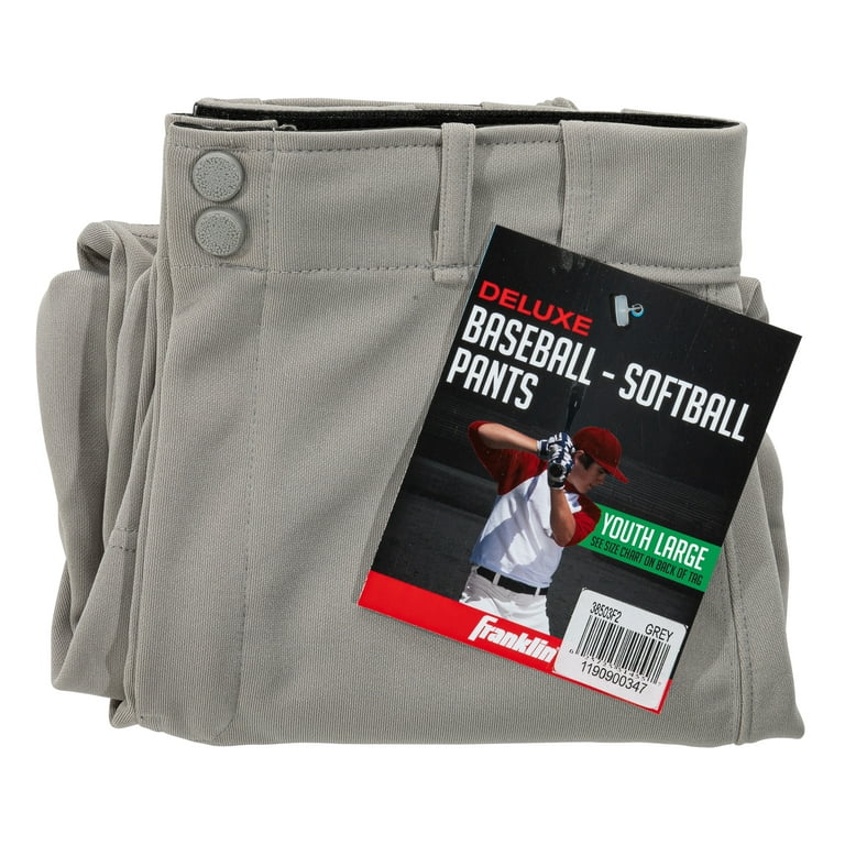 Franklin Sports Youth Baseball Pants - Gray - Large, Size: Youth Large
