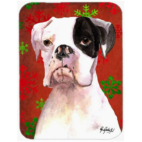Carolines Treasures  Cooper Red Snowflakes Boxer Mouse Pad - 7.75 x 9.25 In.