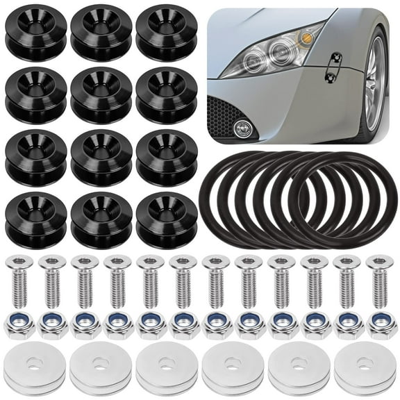 Bumper Quick Release Front Rear Fastener Kit, Universal Aluminum Bumper Clips Quick Release Front Rear Bumper Fasteners Trunk Front Rear Bumper Fasteners Fenders Holders Kit for Car Bumper