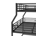 thumbnail image 4 of Harper & Bright Designs Triple Bunk Bed Full XL Over Queen over Queen with Safety Guardrails, Metal Floor Bunk Bed Frame for Boys and Girls, Black, 4 of 12