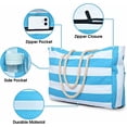 thumbnail image 2 of Bolsas de playa para mujer, bolso grande impermeable con cremallera, impermeable, resistente a la arena, para piscina, bolso grande, 2 of 5
