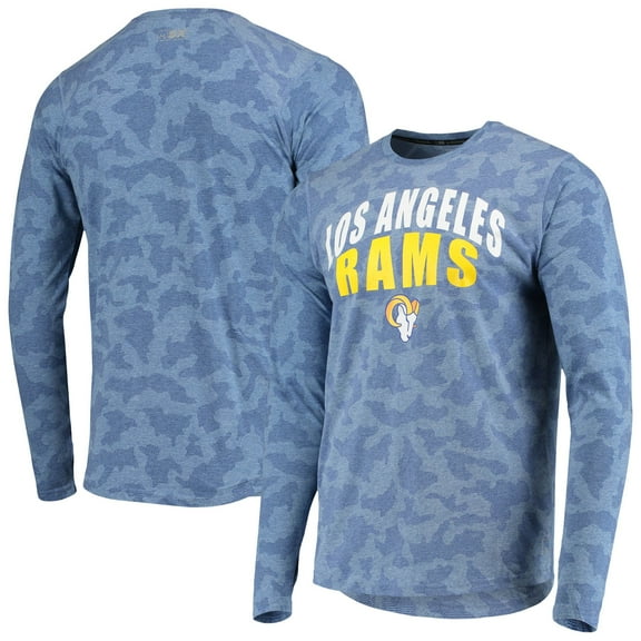 Men's MSX by Michael Strahan Royal Los Angeles Rams Camo Performance Long Sleeve T-Shirt