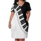 thumbnail image 2 of Vestido de bolsillo suelto con teclado de piano Vestidos de noche de lujo para mujer Vestidos de verano para mujer Vestidos, 2 of 6