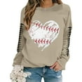 thumbnail image 4 of Craaazy Long Sleeve Shirts For Women Casual Solid Color Crewneck Sweatshirts Rugby Printed Shirt Pullover Sweatshirts Gifts For Women, 4 of 4