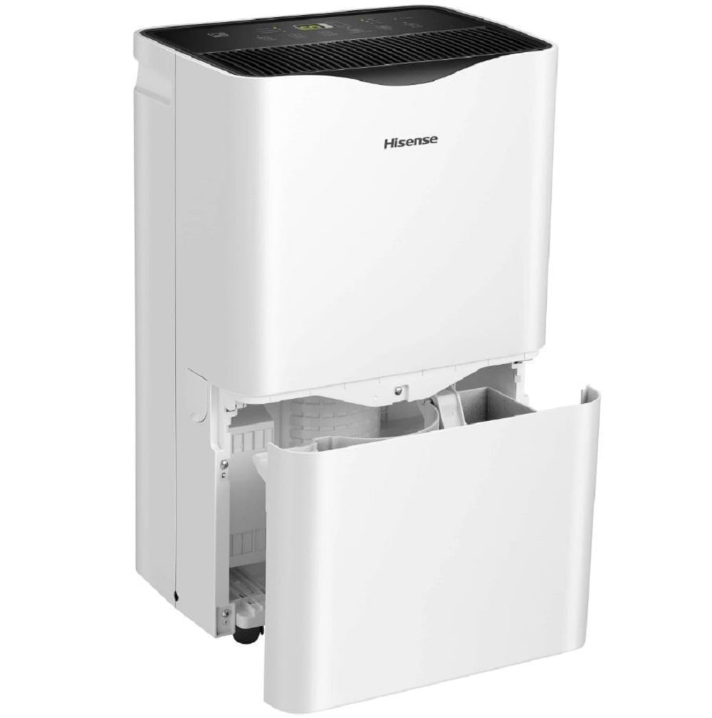 Restored Good Hisense Energy Star 50 Pint 3-Speed Dehumidifier, 4500 sq ft, 3 Speeds (Lo, Hi, Auto), Noise 48 dB - DH5023KP (Refurbished)