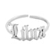 thumbnail image 2 of Anillos para mujer, regalos para mujer, aretes de acero inoxidable con apertura de doce letras inglesas, 2 of 2