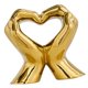 thumbnail image 5 of Estatua de cerámica de arte moderno, estatuilla estética, decoración de mesa, decoración del hogar, regalo para oficina, estante, dormitorio, porche, Oro, 5 of 8