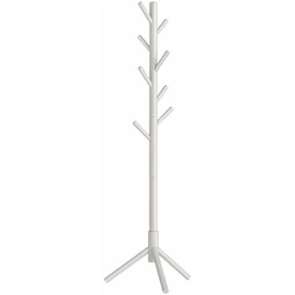Solid Wood Coat Rack, Free Standing Tree-Shaped Coat Rack with 8 Hooks, 3 Height Options, for Clothes, Hats, Bags, Living Room, Bedroom, Home Office, Cappuccino Beige URCR004K01
